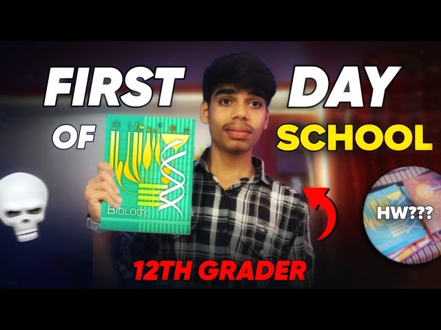 My First Day of School🔥 as a 12th Grader | Homeworks? Batch? | New Beginning ✨