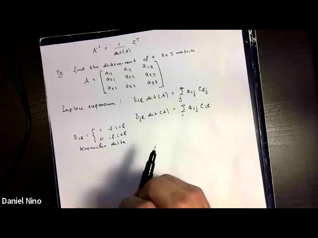 1.3 Finding the determinant of n x n matrices