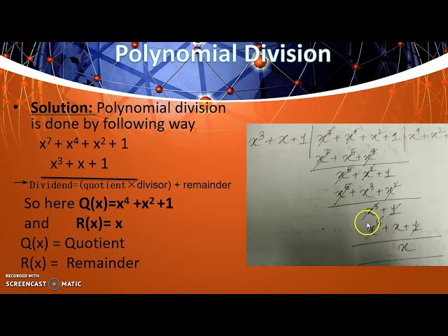 Encoding process of Cyclic Code (Systematic Form)