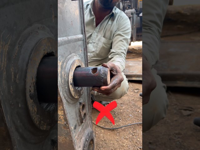 Best method for double side pin problem of bucket #shorts #welding #amazing