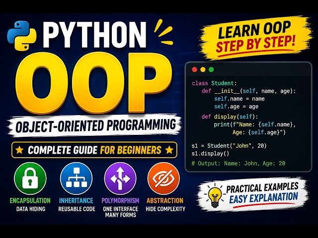 Python Object-Oriented Programming | Classes, Objects, Inheritance, Polymorphism & Encapsulation
