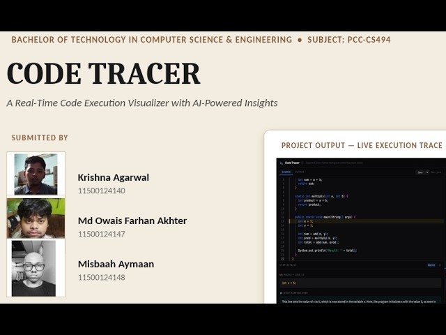 Code TraCODE TRACER A Real-Time Code Execution Visualizer with AI-Powered Insightscing