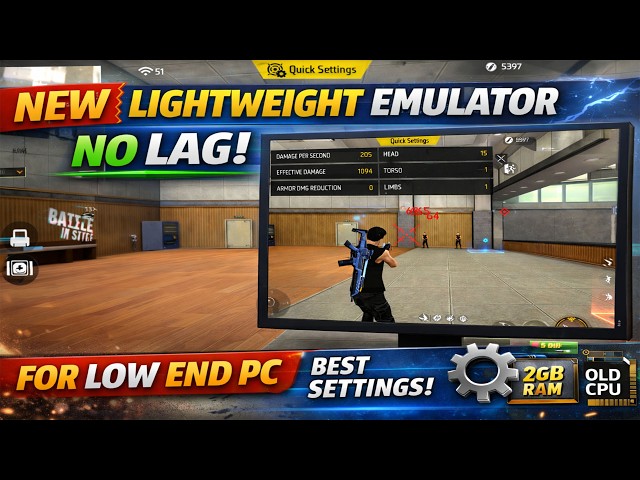 Best Lightweight Emulator For Low End PC | No Lag Gaming - Free Fire