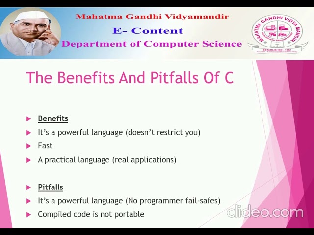 'C' Fundamentals Part I BCS (Bachelor of Computer Science)