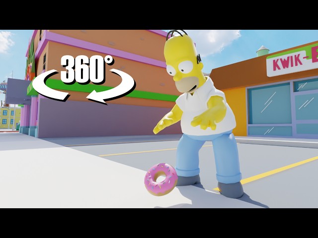 Homer Drops His Donut In 360/VR