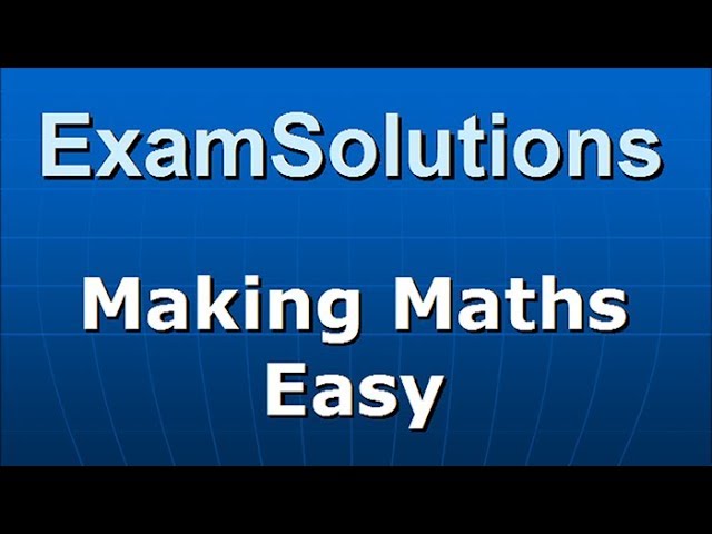 Matrices - Inverse of a 3x3 matrix | ExamSolutions - maths problems answered