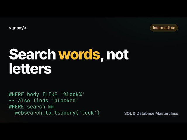 PostgreSQL Full-Text Search: tsvector, websearch_to_tsquery, ts_rank, ts_headline and GIN vs ILIKE