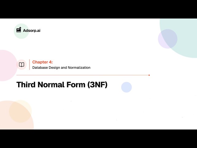 4.5 Third Normal Form (3NF) | Database Design