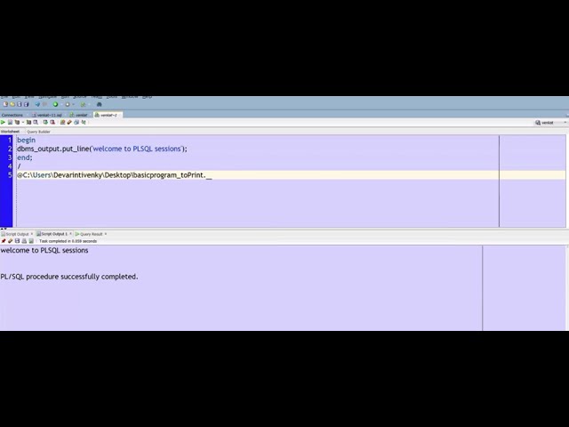 How to Print a Message in Oracle PLSQL