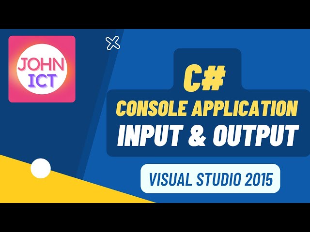 C# Console Application Input and Output Visual Studio 2015