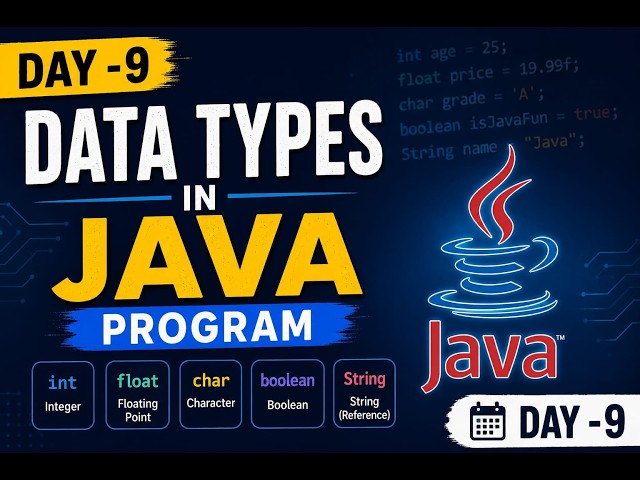 Day-9 of our Java Series Data Types in Java Program