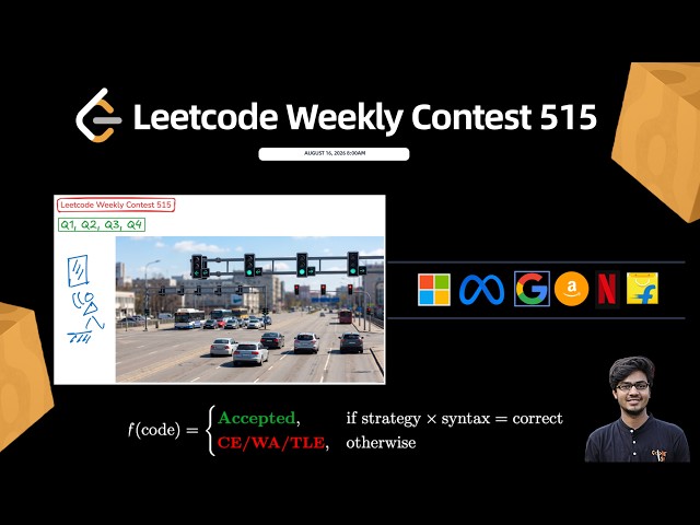 Leetcode Weekly Contest 515 || Q1, Q2, Q3, Q4 || Manhattan, Traffic Signal, Elevator || Watch 2X 🚀