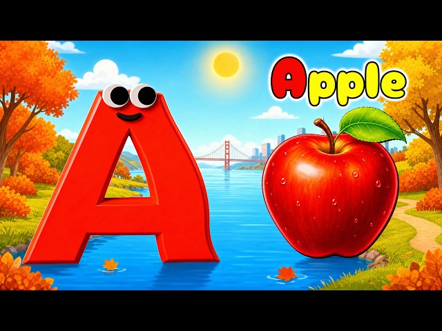 ABC Phonics Song for Kids 🎵 | A Is for Apple | Learn Letter Sounds A–Z