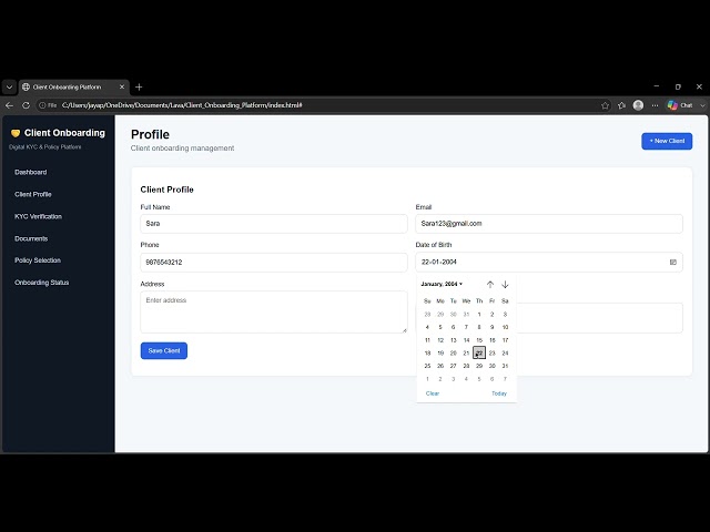 Client Onboarding Platform