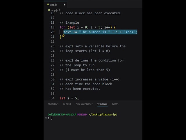 Master FOR LOOP in Javascript.