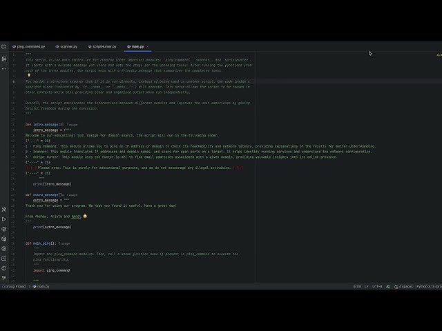 Information Gathering Script - Group Project