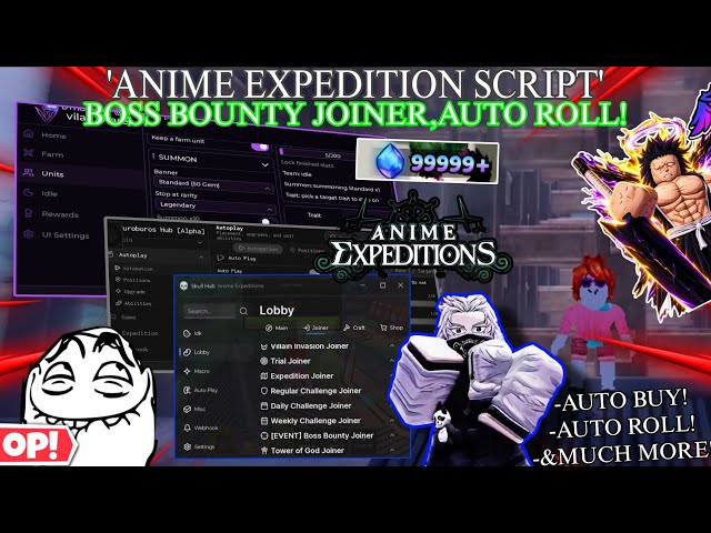 Anime Expeditions[Warrior Saga🐉] Script OP Auto Boss Bounty Joiner(Any Rarity🤩),Auto Roll/Summon+Mor