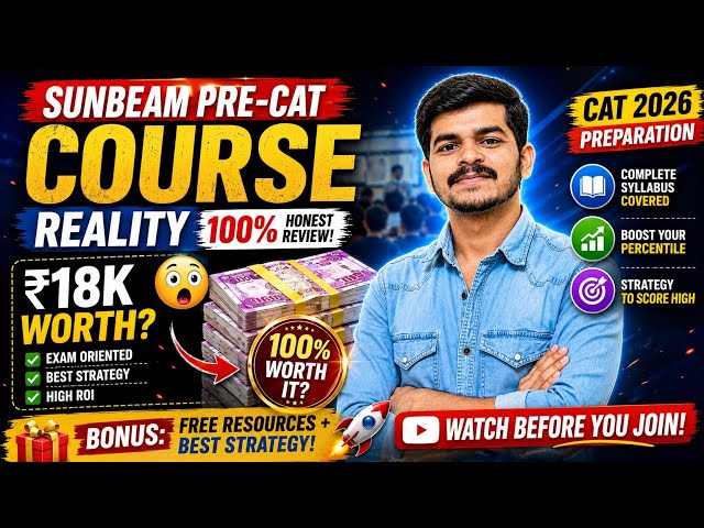 Offline Sunbeam Pre-CAT Worth It? 🤔 | ₹18,000 Pre-CAT Course Review 😳