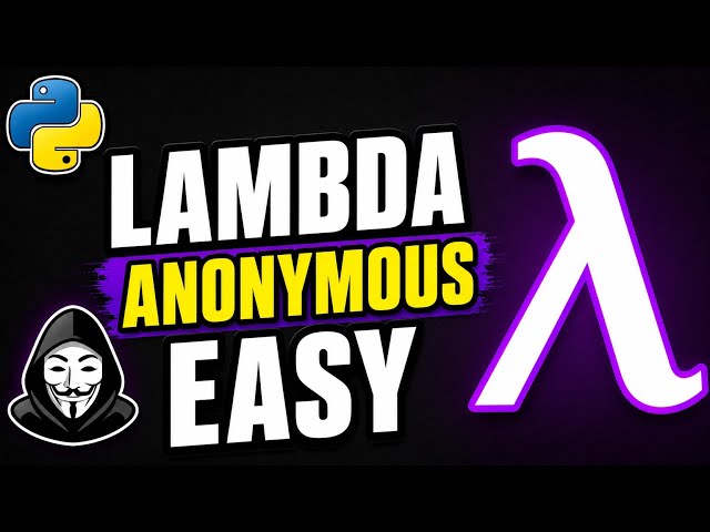 #29 Learn Lambda Anonymous function in 3 minutes | Easy | For Beginners | Python 
