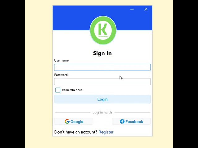 Unique Login & Register System in Java Swing