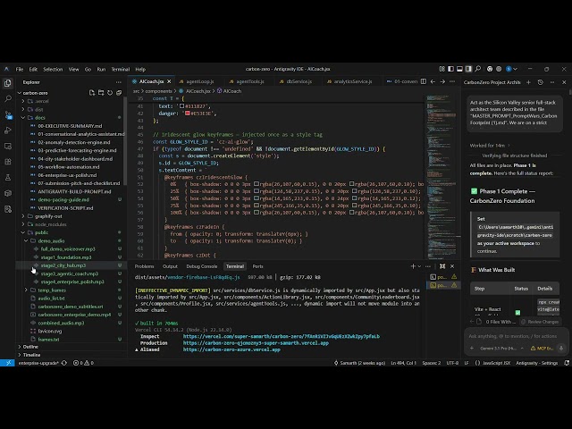 Made an AI-Powered Climate Action App using Antigravity IDE