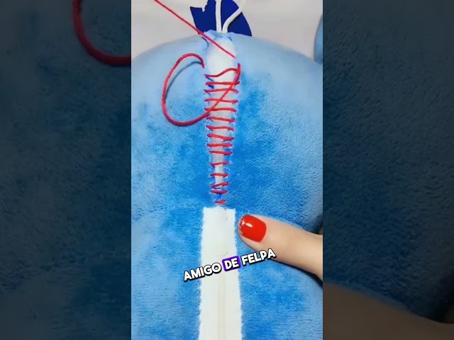 This is how I repaired my favorite teddy bear 🥰 #sewing
