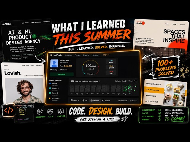 🚀 My 2 Month Coding Journey | Frontend Projects + 100 LeetCode Problems | Summer Grind
