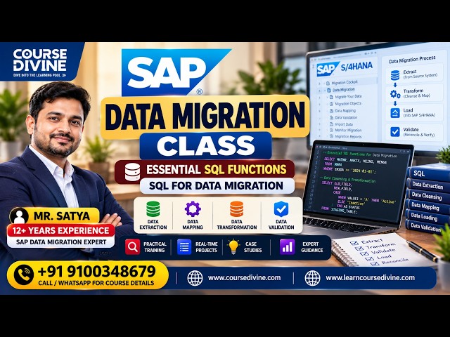 SAP Data Migration Class | Essential SQL Functions | Mr. Satya | 12+ Years Experience