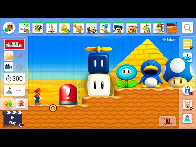 NSMB Wii Game-Style! All Power-Ups | Super Mario Maker 2 Course Experiment!