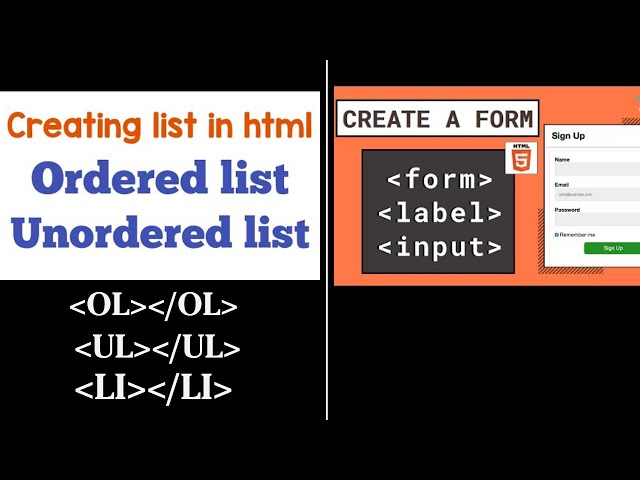 Hyper Text Markup Language (HTML) Tutorial: Add Forms and Lists in Real Websites