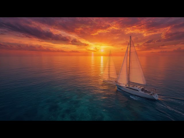 Sunset Sailboat Ocean Seamless Loop 4K No Copyright