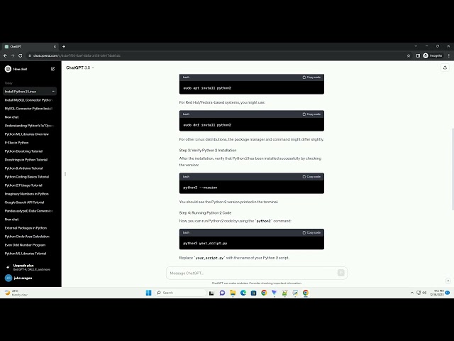 install python 2 on linux