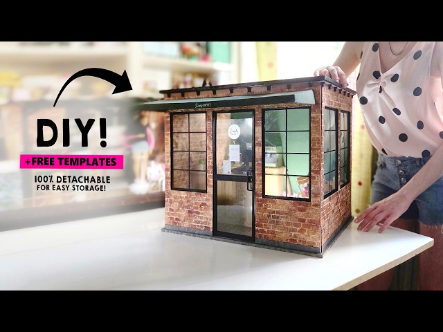 DIY Magnetic Dollhouse - 100% from Scratch! Make a Miniature Roombox with Cardboard & Craft Sticks