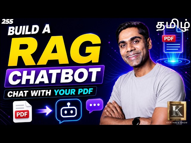 Build a RAG Chatbot with Python | Chat With Your PDF Using AI | Tamil | Karthik's Show