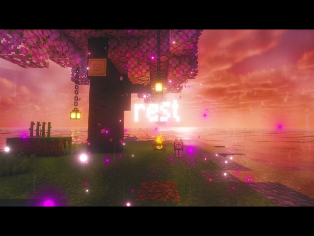 just rain and calm thoughts... (Minecraft Music With Rain & Ambience) [4K 60FPS]