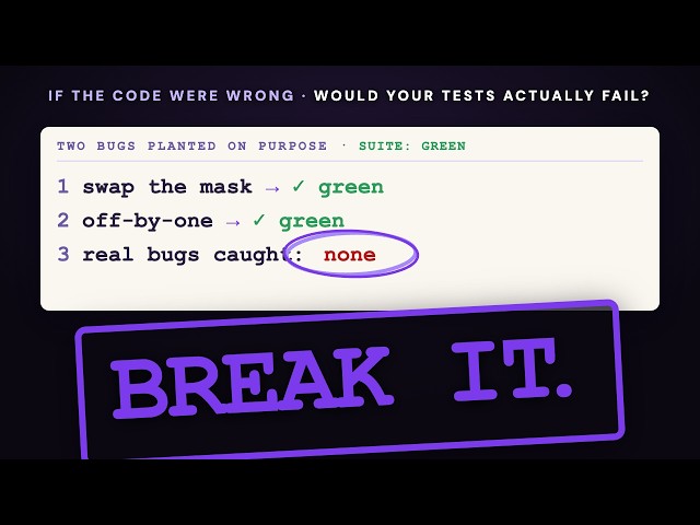 The New Job #6: The test that would fail