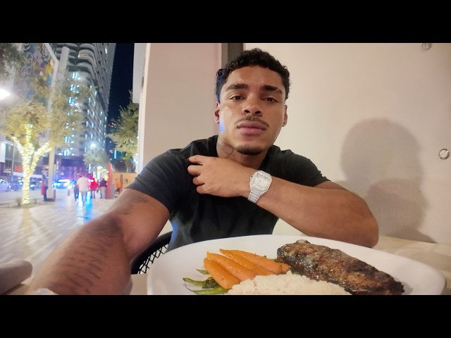 Just a real nigga eating alone in miami