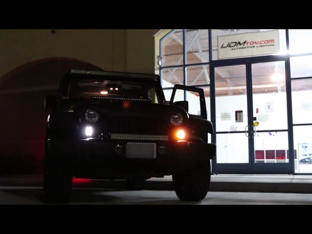 iJDMTOY Jeep Wrangler LED Daytime Running & Turn Signal Lights