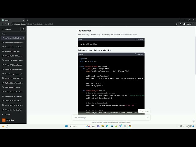 wxPython Changing the color scheme of a wx stc StyledTextCtrl