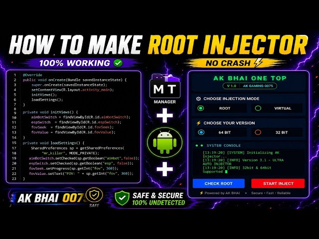 HOW TO MAKE ROOT INJECTOR | HOW TO MAKE ROOT INJECTOR FULL TUTORIAL | ROOT INJECTOR KAISE BANAYE 