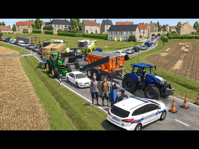 FS25 Roleplay stuck in traffic with a tractor