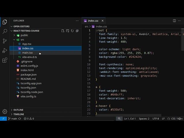 React Testing | 03.10 - Project Init With Vite