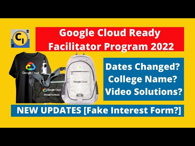 [IMP Update] Google Cloud Ready Facilitator Program 2022 registration | Solutions | Course Intern