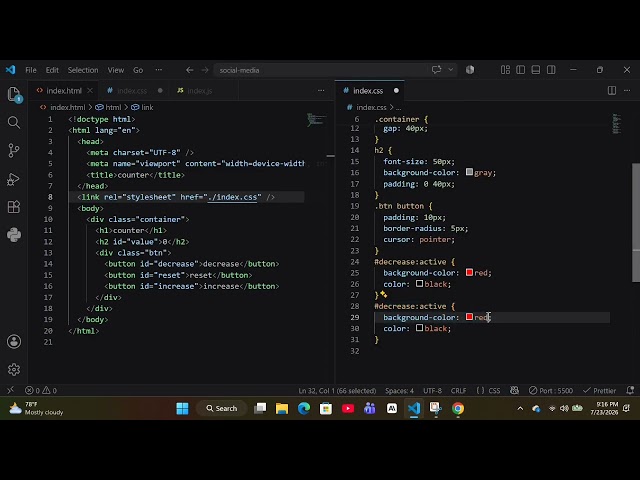 How to create a counter with JavaScript 