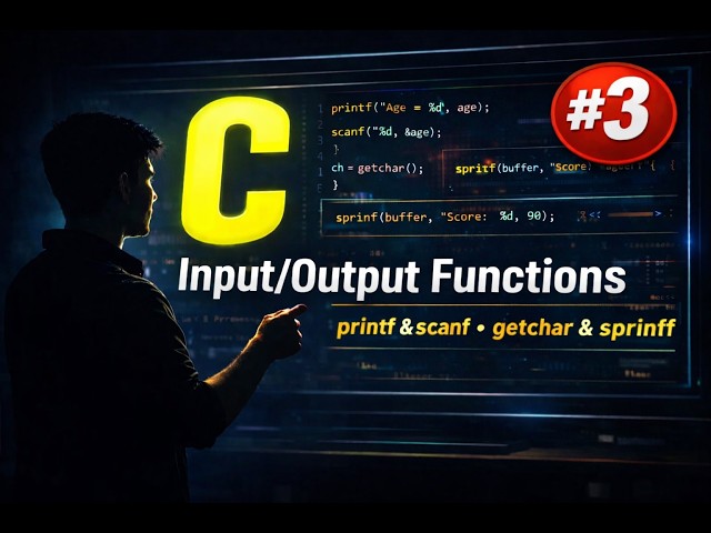 C Programming Input Output Functions | Formatted vs Unformatted I/O Explained Clearly
