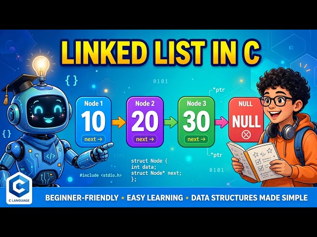 Linked List in C for Beginners | Learn Linked Lists from Scratch with Easy Examples