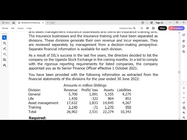 IFRS 8 OPERATING SEGEMENT: FULL GUIDE WITH PRACTICAL CPA QUESTION :AFR Dec 2022 Qtn 2