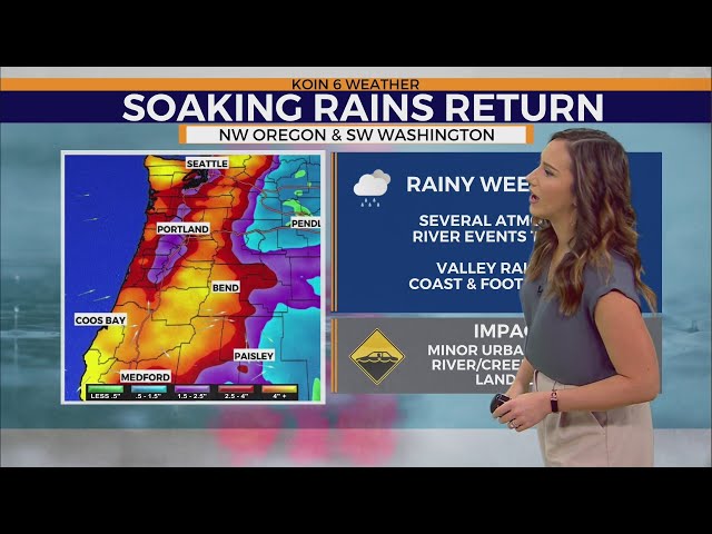Monday Morning Weather Update: Heavy rain returns this week in Portland
