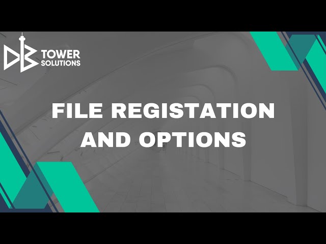 5. DB PLAY - FILE REGISTRATION AND OPTIONS