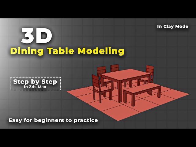 Simple Dining Table | 3ds Max Modeling Tutorial | Speed Modeling